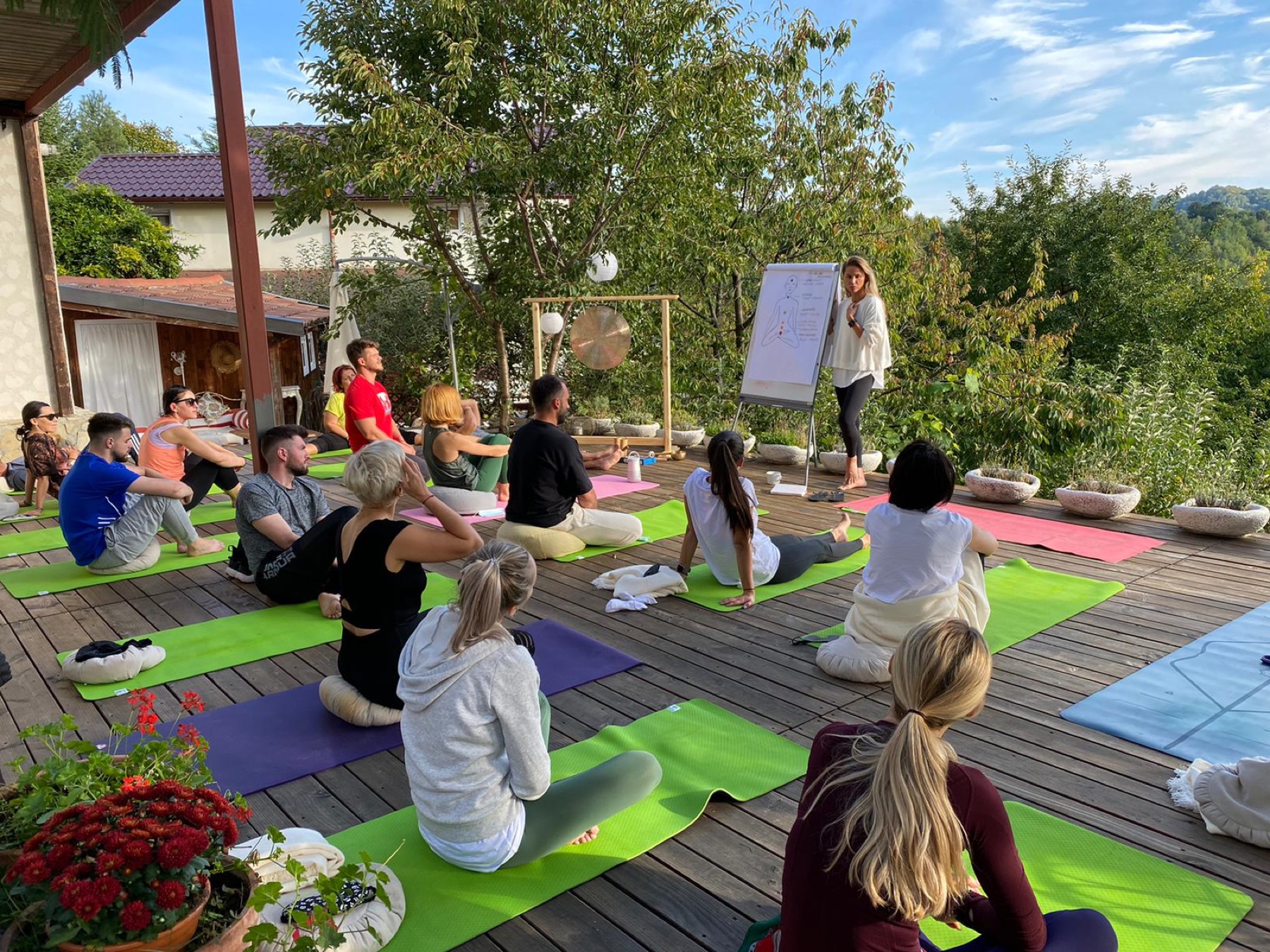 Jani teaching an outdoor group workshop